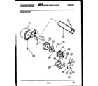 White-Westinghouse DE640KDH4 blower and drive parts diagram