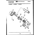 White-Westinghouse DE600KDH3 blower and drive parts diagram
