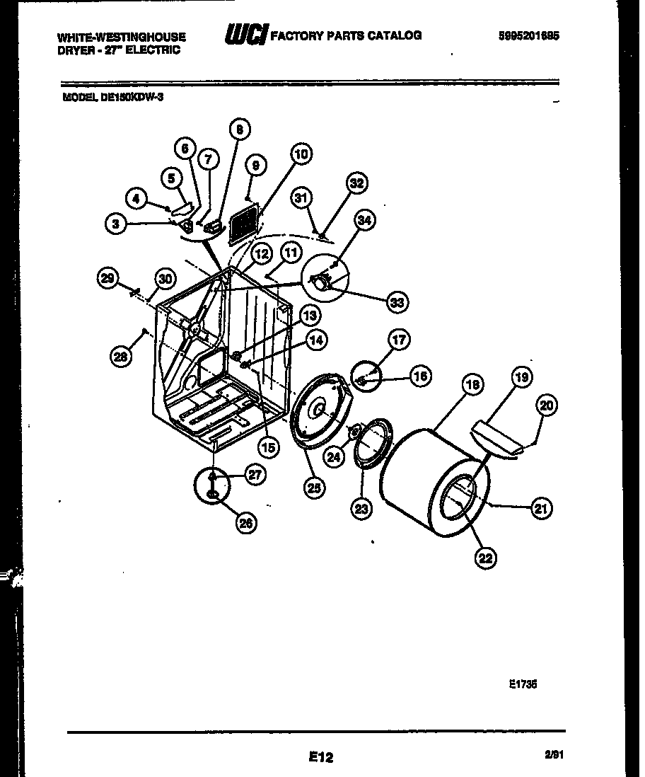 CABINET AND COMPONENT PARTS