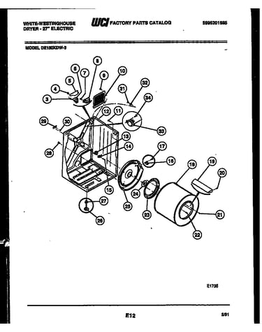 Cabinet and component parts