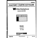 White-Westinghouse WAH106P1T1 front cover diagram