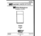 White-Westinghouse RT174LCF2 cover page diagram