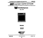 White-Westinghouse KB122LM0 cover page- text only diagram