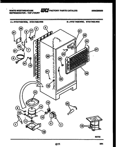 System and automatic defrost parts