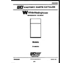 White-Westinghouse RT199MCW2 cover page diagram