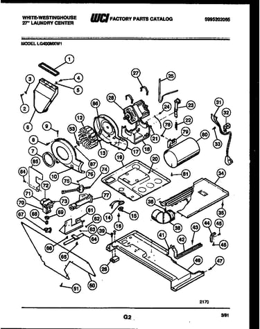 Motor, blower and cabinet parts
