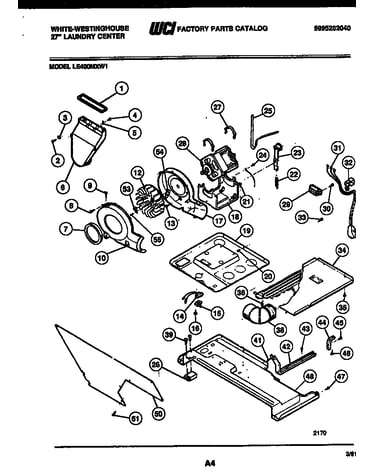 Motor, blower and cabinet parts