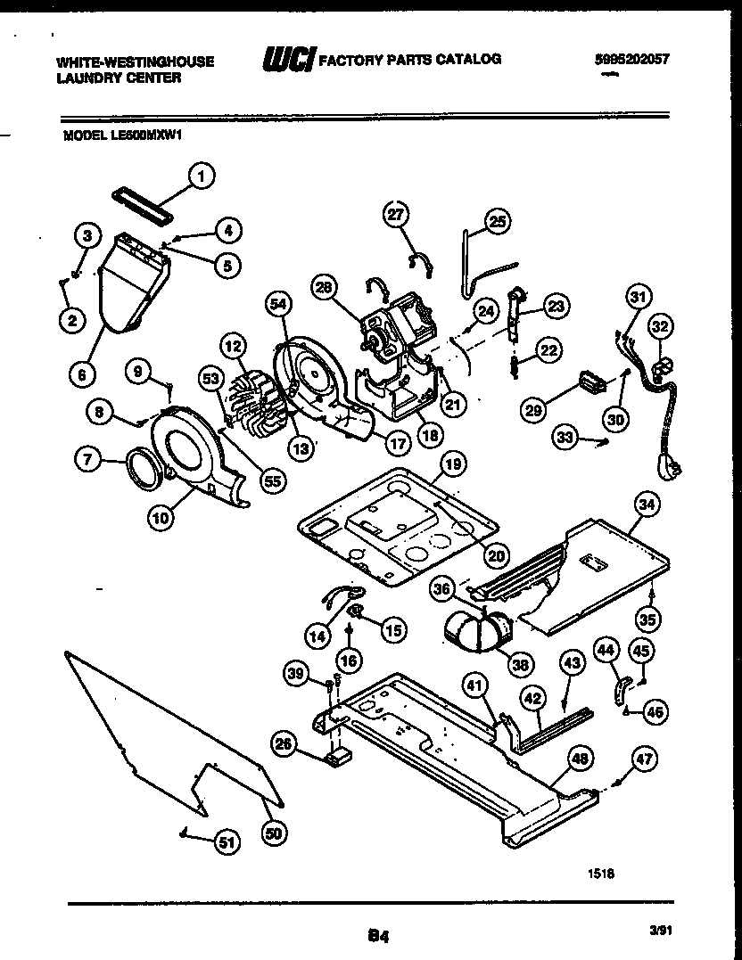 Motor, blower and cabinet parts