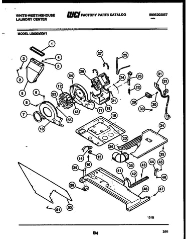 Motor, blower and cabinet parts