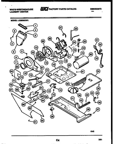 Motor, blower and cabinet parts