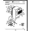 White-Westinghouse PRT154MCH1 system and automatic defrost parts diagram
