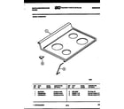 White-Westinghouse KF350GDH7 cooktop parts diagram