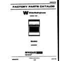 White-Westinghouse GF950NW3 cover page diagram