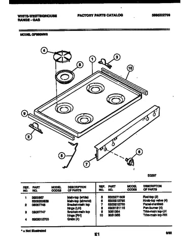 Cooktop parts