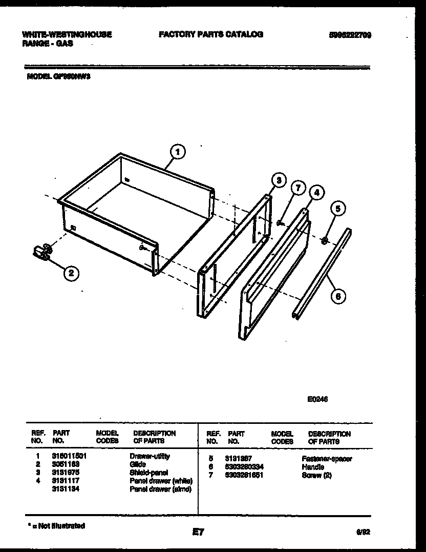 DRAWER PARTS