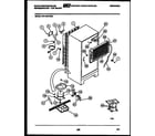 White-Westinghouse PRT134PCW0 system and automatic defrost parts diagram