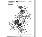 White-Westinghouse RT216MCD3 shelves and supports diagram