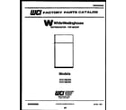 White-Westinghouse RT217MCF4 cover page diagram