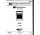 White-Westinghouse KF480ND2 cover diagram