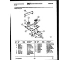 White-Westinghouse KF201KDW4 backguard and cooktop parts diagram