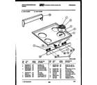 White-Westinghouse KF211KDD4 backguard and cooktop parts diagram