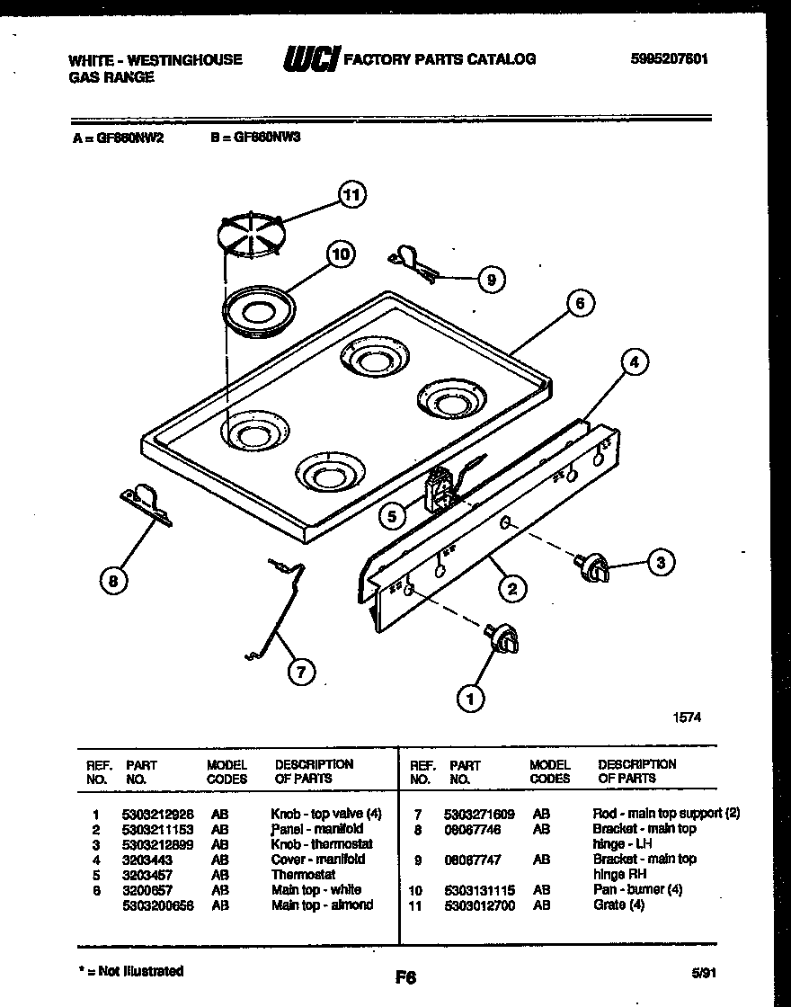 COOKTOP PARTS