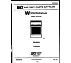White-Westinghouse KF590HDH6 cover diagram