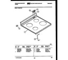 White-Westinghouse KF590HDD6 cooktop parts diagram