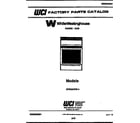 White-Westinghouse GF600HXW4 cover page diagram