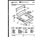 White-Westinghouse GF600HXD4 backguard and cooktop parts diagram