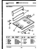 Backguard and cooktop parts