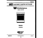White-Westinghouse KF200KDD4 cover diagram