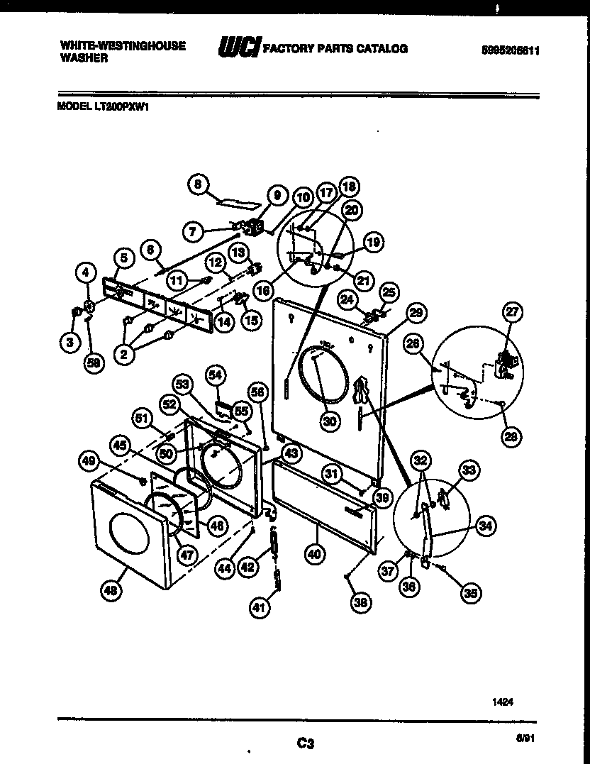 Console, control and door parts