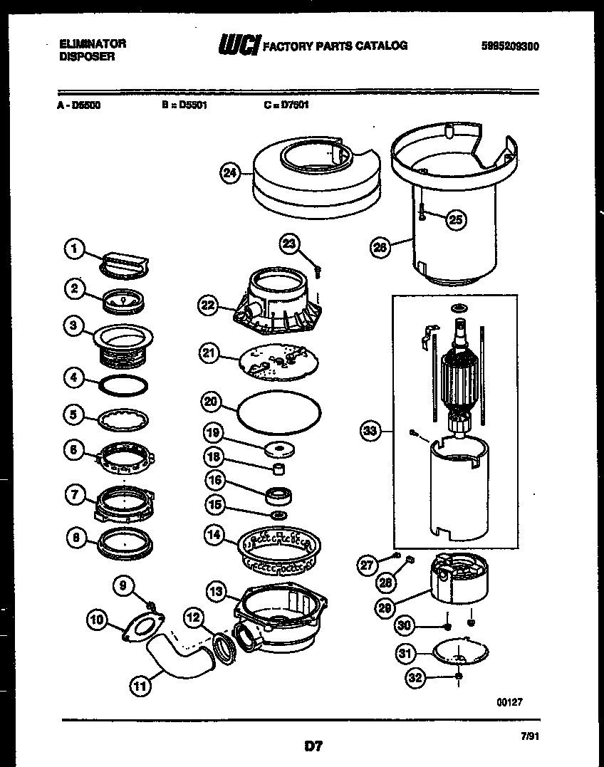 Food disposer parts