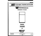 White-Westinghouse RTG15VGCD2B cover page diagram