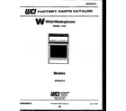 White-Westinghouse GF625LW2 cover page diagram