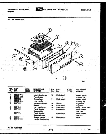 Broiler drawer parts