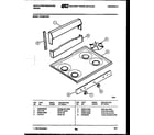 White-Westinghouse GF300HXW5 backguard and cooktop parts diagram