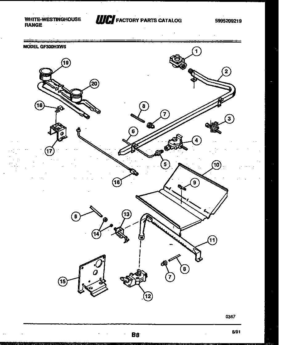 BURNER, MANIFOLD AND GAS CONTROL