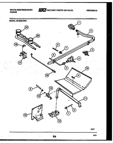 Burner, manifold and gas control