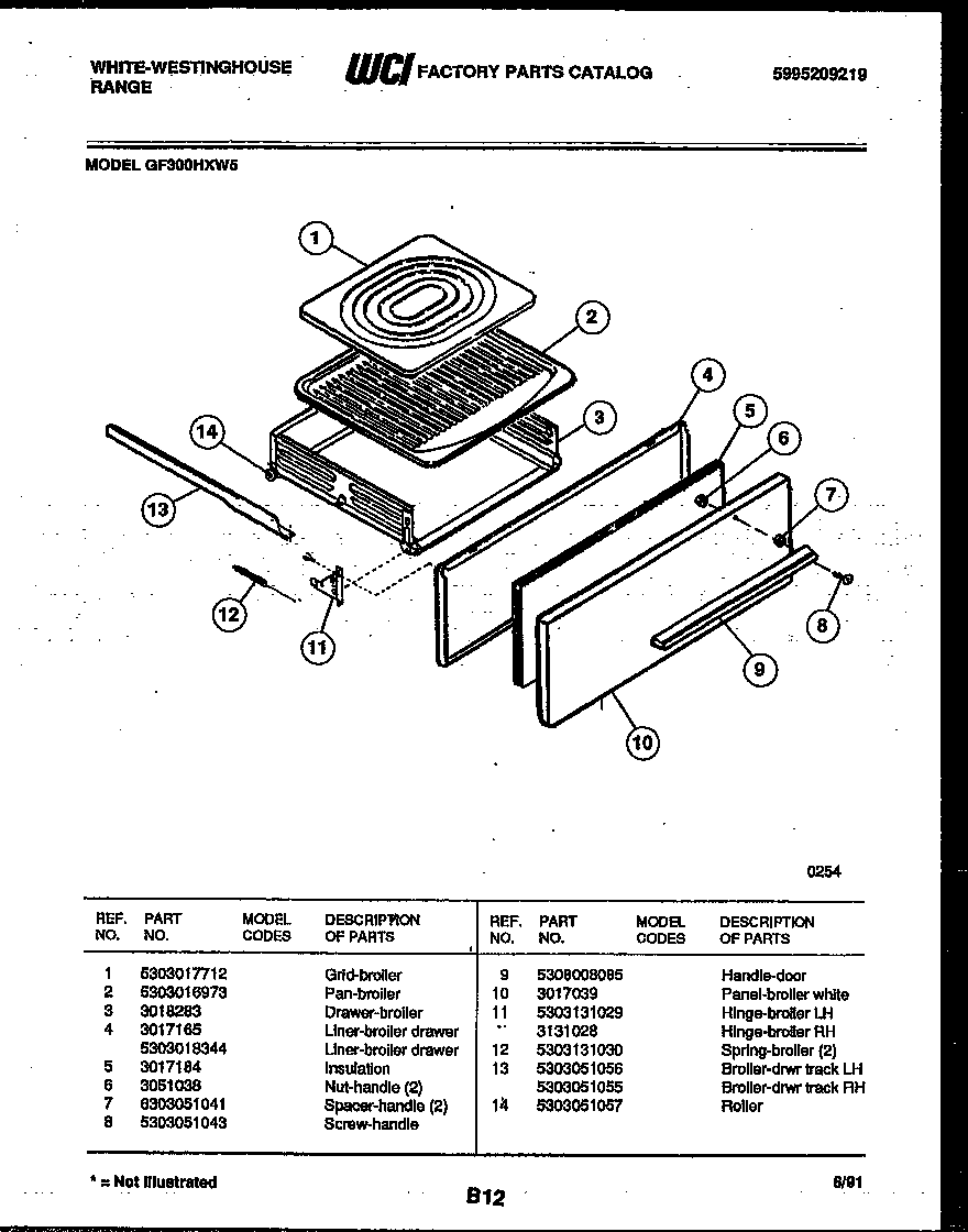Broiler drawer parts
