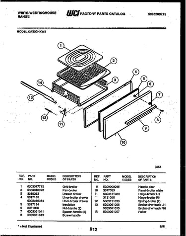 Broiler drawer parts