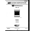 White-Westinghouse GF300KXD2 cover page diagram