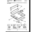White-Westinghouse GF300KXW2 backguard and cooktop parts diagram