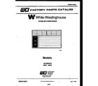 White-Westinghouse AS186N2K2 front cover diagram