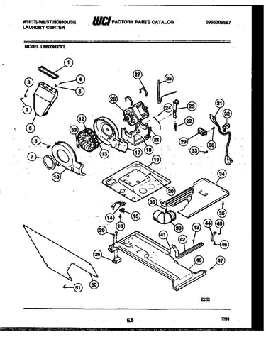 Motor, blower and cabinet parts