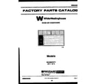 White-Westinghouse WAH094P2T1 front cover diagram