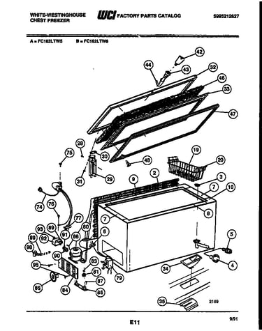 Chest freezer parts