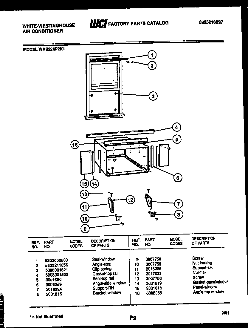 Cabinet and installation parts
