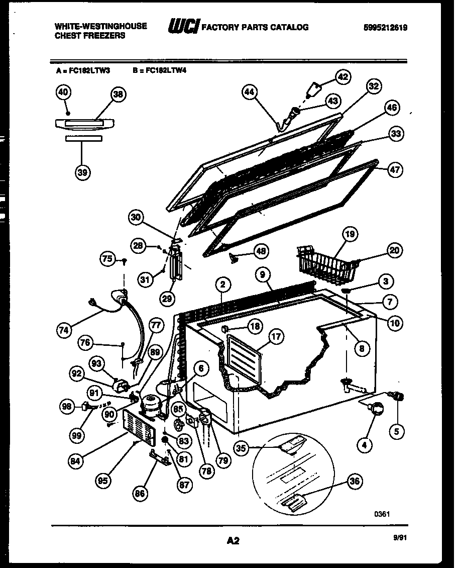 Chest freezer parts